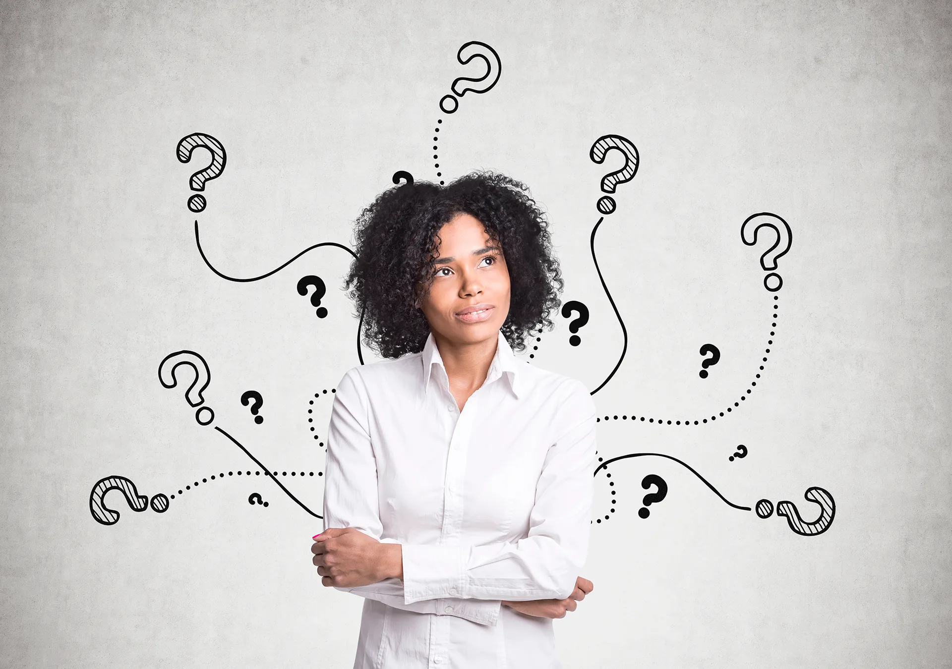 woman with questions